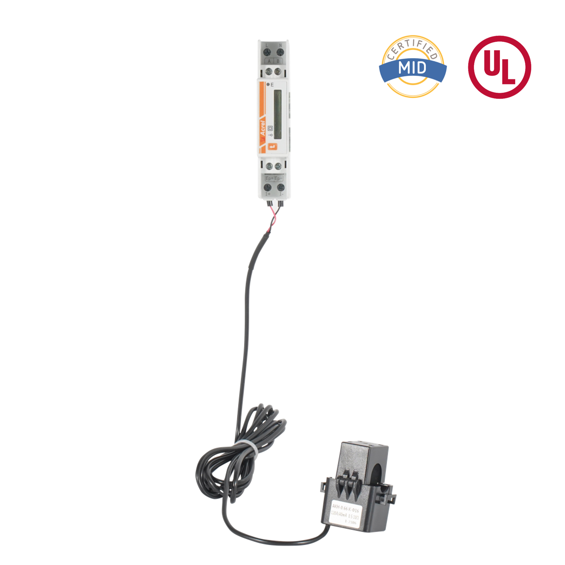 Jednofázový elektromer s certifikáciou UL AC s deleným jadrom CT
