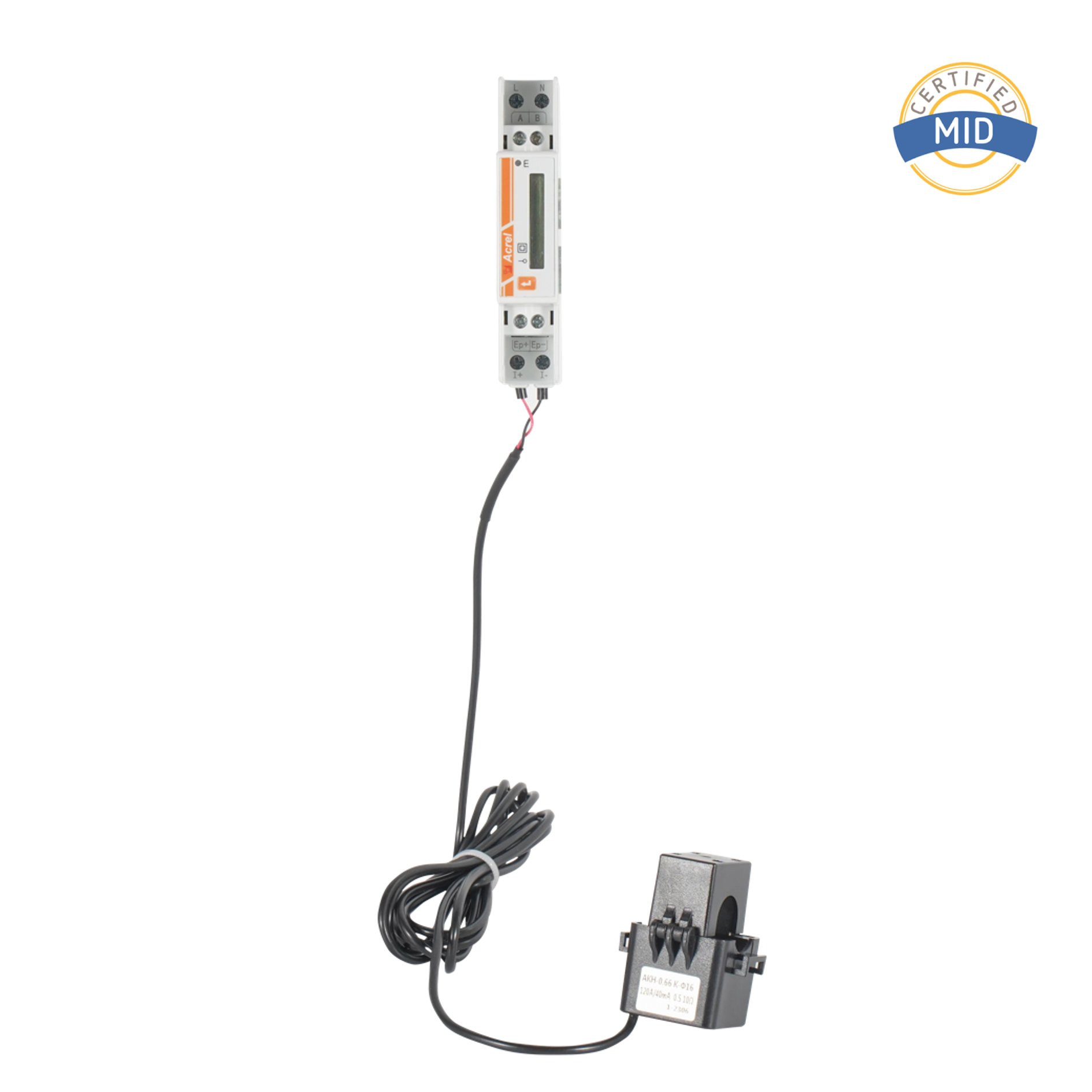 Jednofázový elektromer s certifikáciou MID AC s externým CT