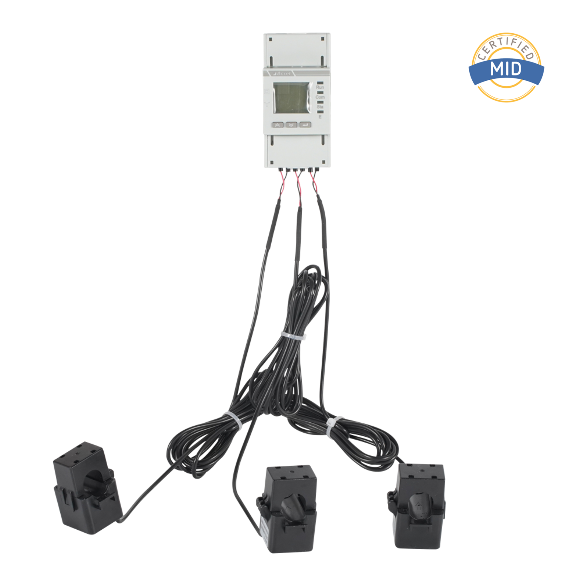 Trojfázový elektromer s certifikáciou MID vybavený CT s deleným jadrom