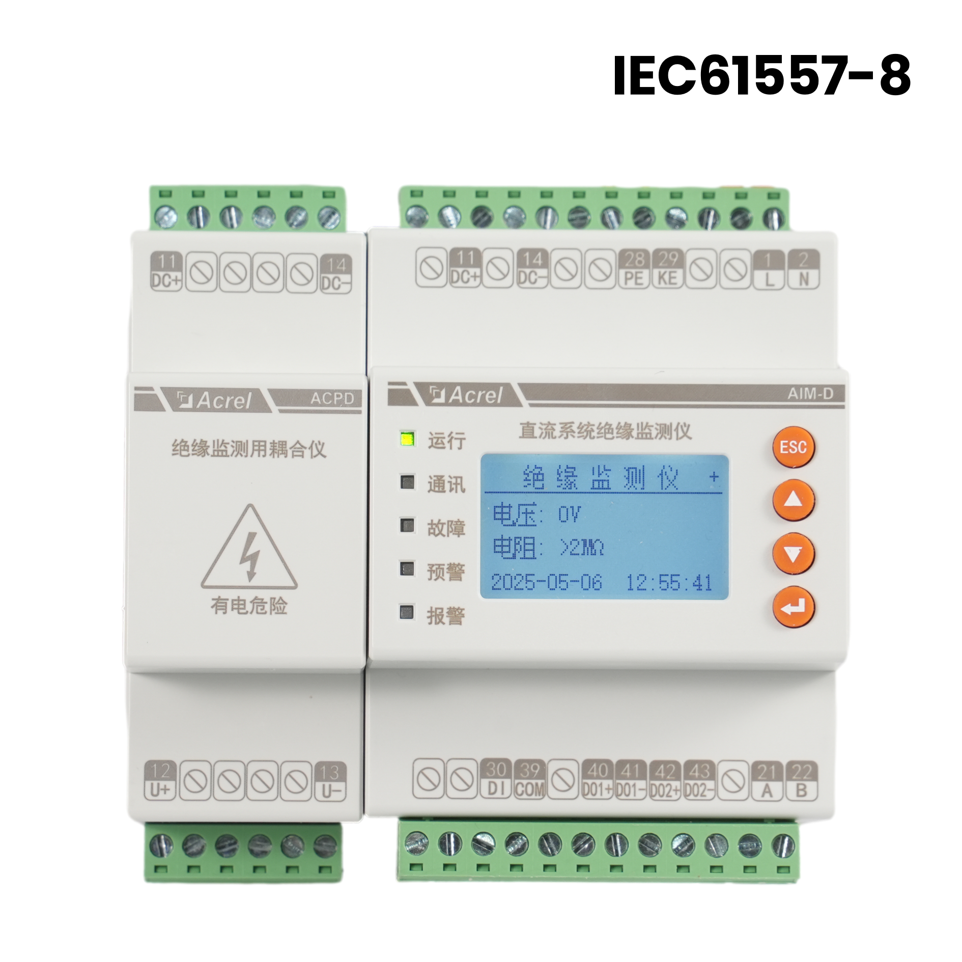 AIM-D500-CA Zariadenie na monitorovanie izolácie DC DIN koľajnice IMD s IEC61557-8